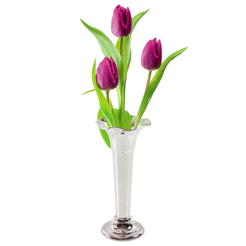 Wavy Border Vase 5.5" Silver Plate