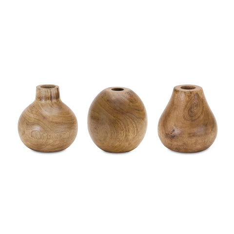 Natural Wood Bud Vase