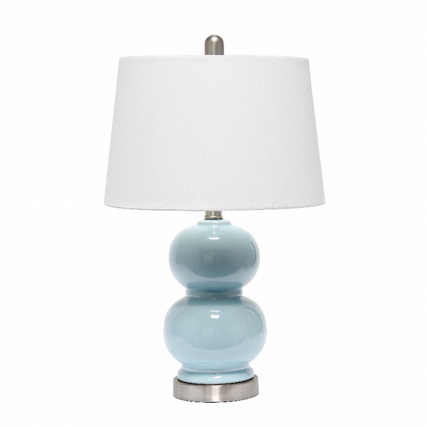 Lalia Home Dual Orb Table Lamp with Fabric Shade