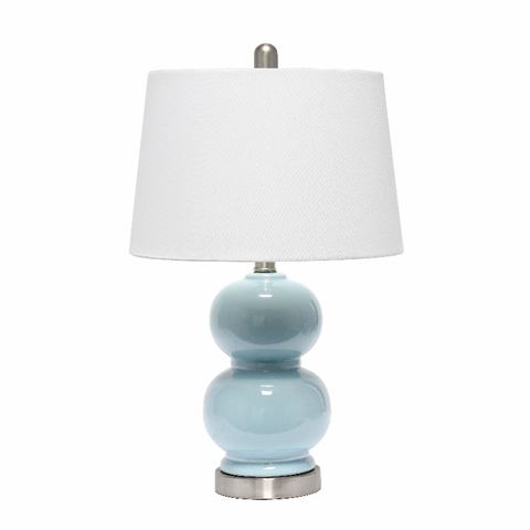 Lalia Home Dual Orb Table Lamp with Fabric Shade