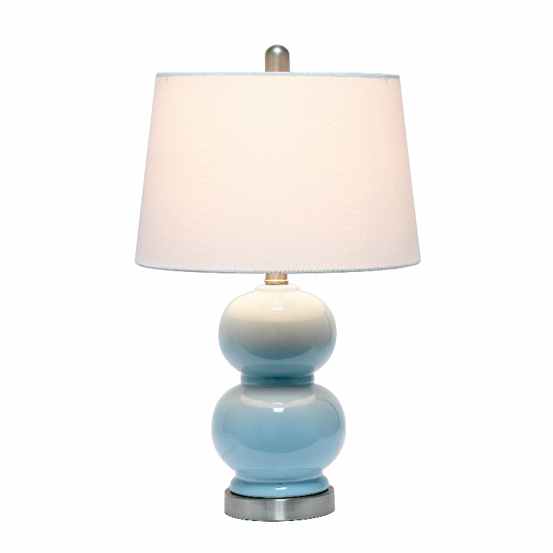 Lalia Home Dual Orb Table Lamp with Fabric Shade