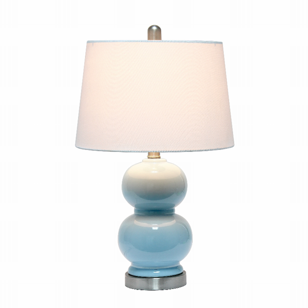 Lalia Home Dual Orb Table Lamp with Fabric Shade