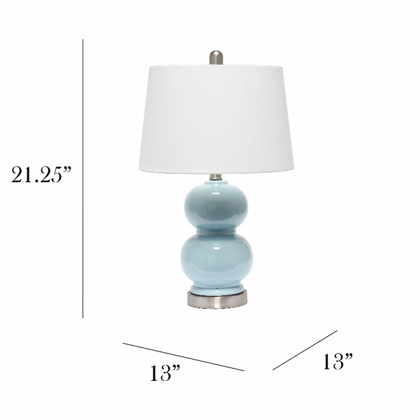 Lalia Home Dual Orb Table Lamp with Fabric Shade