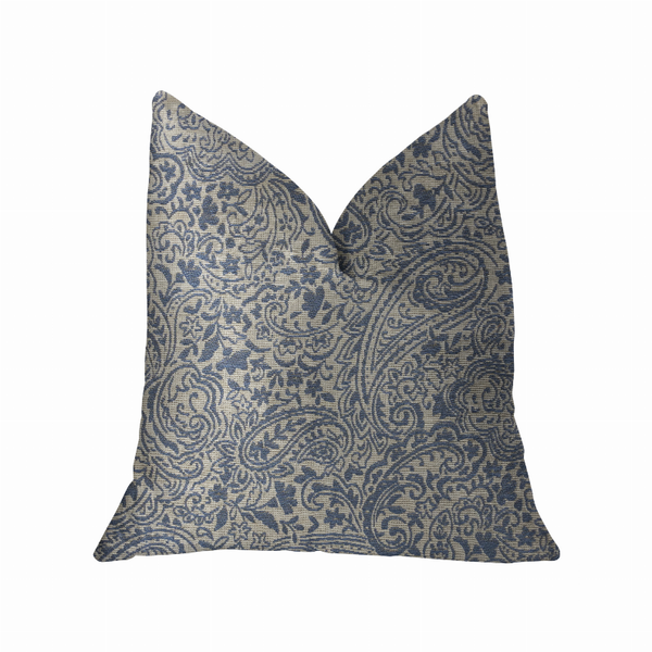 Plutus Luxury Throw Pillow (Blue Mixed Variety 3)