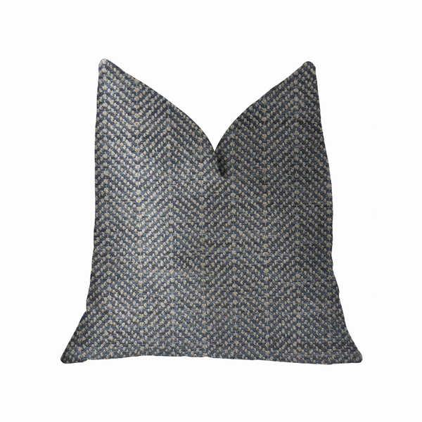 Plutus Luxury Throw Pillow (Blue Mixed Variety 3)